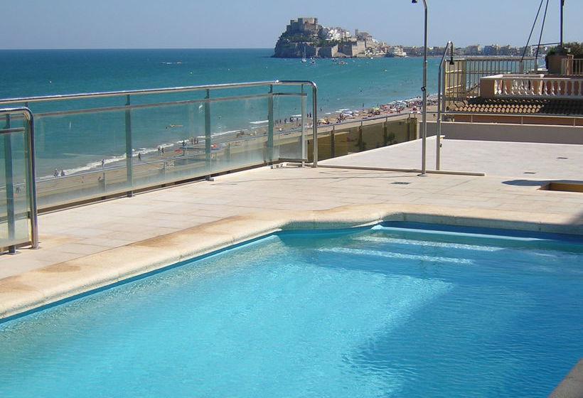 Apartamento Con Aire Acondicionado En 1ª Linea De Playa Edificio Moli De Vent Peñíscola Buitenkant foto